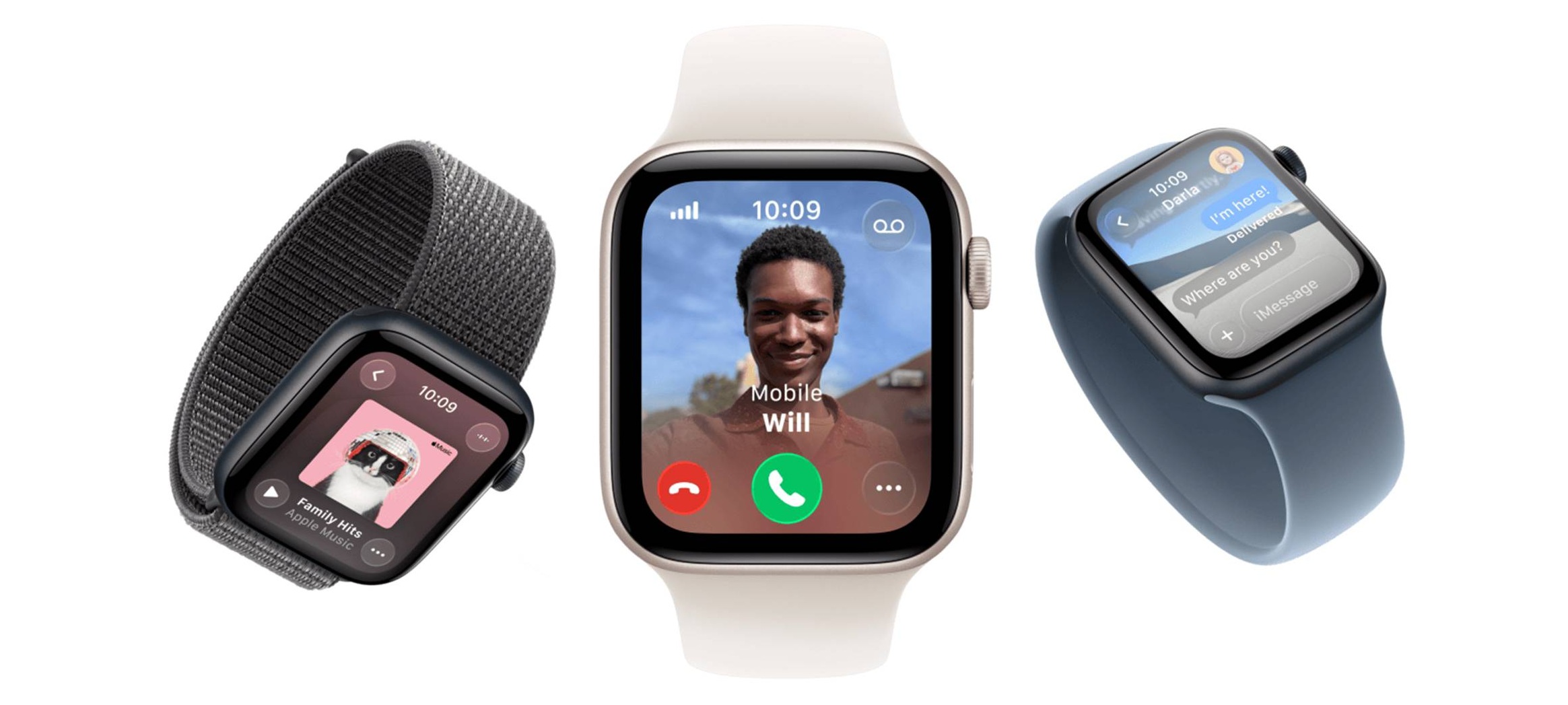 نمای جانبی Apple Watch SE 3 44mm با دکمه دیجیتال کرون